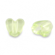 Acryl kralen hart Transparent light green