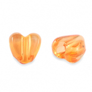 Acryl kralen hart Transparent orange