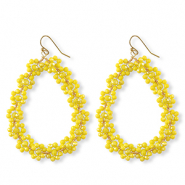 Top facet oorbellen druppel Gold-yellow