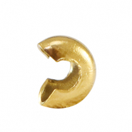 Roestvrij stalen (RVS) Stainless steel onderdelen knijpkraal verbergers 4mm Gold