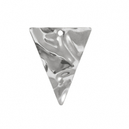 Roestvrij stalen (RVS) Stainless steel bedels driehoek Silver