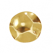 Roestvrij stalen (RVS) Stainless steel bedels 22mm Gold