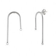 Roestvrij stalen (RVS) Stainless steel oorbellen Silver