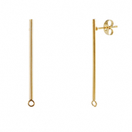 Roestvrij stalen (RVS) Stainless steel oorbellen Gold