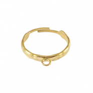 Roestvrij stalen (RVS) Stainless steel ringen met oogje Goud