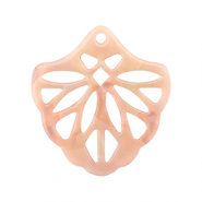 Resin hangers Peach pink opal