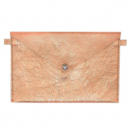 Clutch Metallic peach blush pink