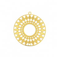 Roestvrij stalen (RVS) Stainless steel bedels bohemian 25mm Gold