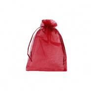 Sieraad zakje organza 7x9cm Cherry pink