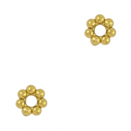 Roestvrij stalen (RVS) Stainless steel kralen spacer Bali ring 4mm Gold