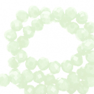 Top Facet kralen 6x4mm disc Mint green