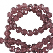Top Facet kralen 4x3mm disc Magenta purple