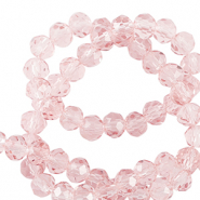 Top Facet kralen 4x3mm disc Peachy pink