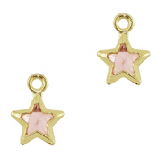 Hangers van Crystal Glass ster Pink-gold