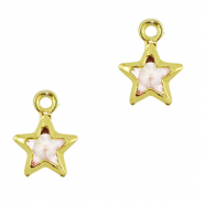 Hangers van Crystal Glass ster Peach-gold