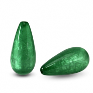 Polaris kralen druppel vorm Polmo Agate green