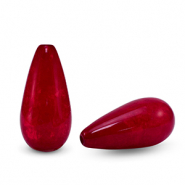 Polaris kralen druppel vorm Polmo Crimson red