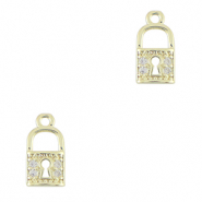 Brass TQ metaal bedels slot Gold