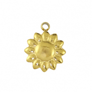 Roestvrij stalen (RVS) Stainless steel bedel bloem Gold