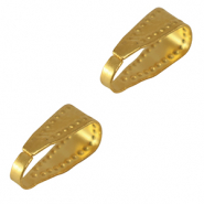 Roestvrij stalen (RVS) Stainless steel onderdelen buighanger ovaal voor bedel Gold