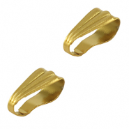 Roestvrij stalen (RVS) Stainless steel onderdelen buighanger ovaal voor bedel Gold