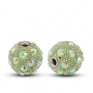 Bohemian kralen Green-strass