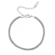 Roestvrij stalen (RVS) Stainless steel armbanden Silver