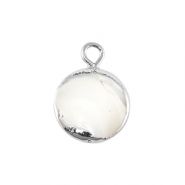 BQ Zoetwaterparels bedel rond Silver-Natural white