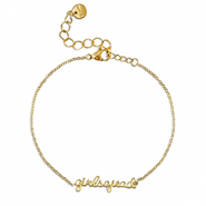 Roestvrij stalen (RVS) Stainless steel armbanden ''girlsquad'' Gold