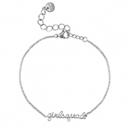 Roestvrij stalen (RVS) Stainless steel armbanden ''girlsquad'' Silver