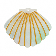 Resin hangers schelp Mint green