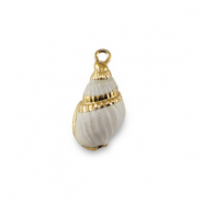 Schelp hangers specials Creamy white-gold