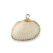 Schelp hangers specials Sint Jacobsschelp White-gold