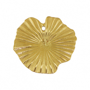 Roestvrij stalen (RVS) Stainless steel bedel waterlelie Gold