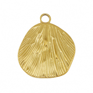 Roestvrij stalen (RVS) Stainless steel bedel schelp Gold