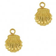 Roestvrij stalen (RVS) Stainless steel bedel schelp Gold