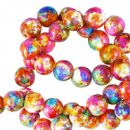 Kralen keramiek 6mm Multicolor