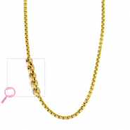 Roestvrij stalen (RVS) Stainless steel kettingen Gold