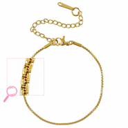 Roestvrij stalen (RVS) Stainless steel armbanden Gold
