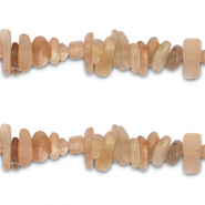 Chip stone kralen sunstone Light beige-pink