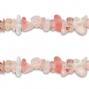 Chip stone kralen Transparent watermelon Pink