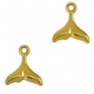 Roestvrij stalen (RVS) Stainless steel bedel staartvin Gold
