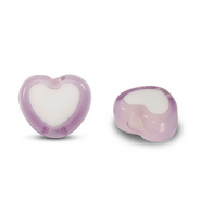 Acryl kralen hart Lilac