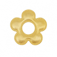 Roestvrij stalen (RVS) Stainless steel bedels/tussenstuk bloem Gold