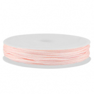 Macramé draad gevlochten 1mm Light pink metallic