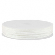 Macramé draad gevlochten 1mm White metallic