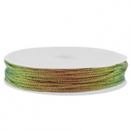 Macramé draad gevlochten 0,8mm Multicolour-orange green metallic
