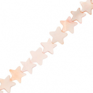 Schelp kralen ster Light pink
