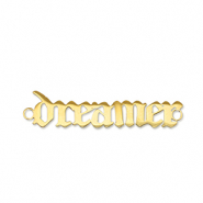 Roestvrij stalen (RVS) Stainless steel bedels tussenstuk ''dreamer'' Gold
