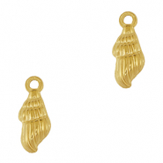 Roestvrij stalen (RVS) Stainless steel bedel schelp Gold